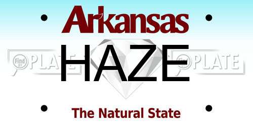 HAZE Arkansas License Plate