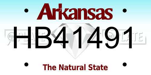 HB41491 Arkansas License Plate
