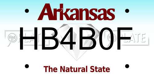 HB4B0F Arkansas License Plate