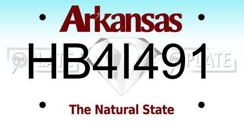 HB4I491 Arkansas License Plate