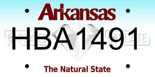HBA1491 Arkansas License Plate