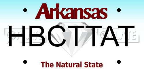 HBCTTAT Arkansas License Plate