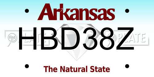 HBD38Z Arkansas License Plate