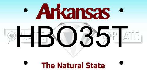 HBO35T Arkansas License Plate