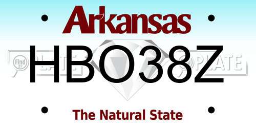 HBO38Z Arkansas License Plate