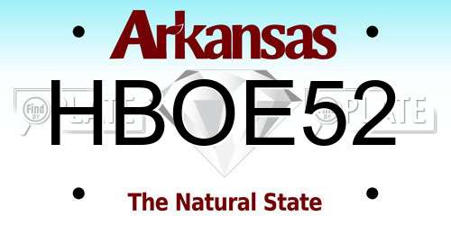 HBOE52 Arkansas License Plate