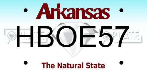 HBOE57 Arkansas License Plate