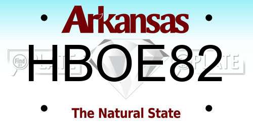 HBOE82 Arkansas License Plate