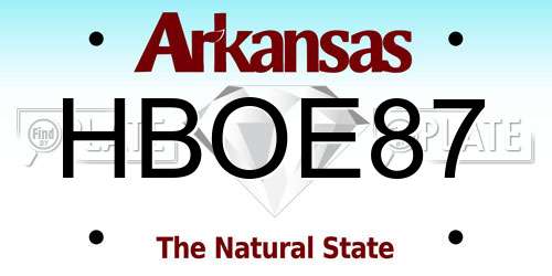 HBOE87 Arkansas License Plate