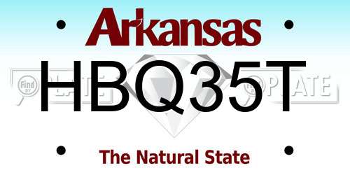HBQ35T Arkansas License Plate