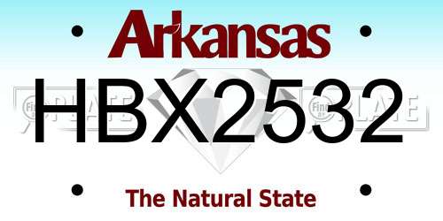 HBX2532 Arkansas License Plate