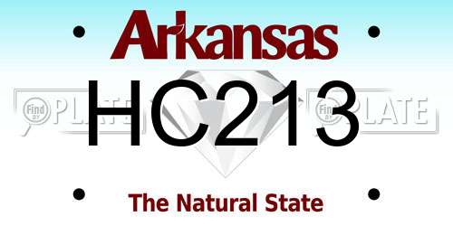 HC213 Arkansas License Plate