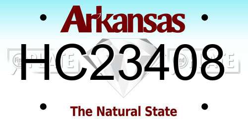 HC23408 Arkansas License Plate