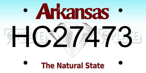 HC27473 Arkansas License Plate