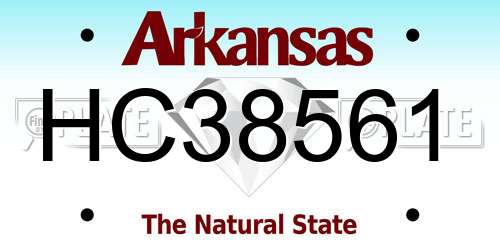 HC38561 Arkansas License Plate