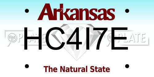 HC4I7E Arkansas License Plate