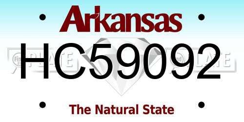 HC59092 Arkansas License Plate