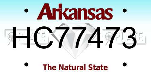 HC77473 Arkansas License Plate
