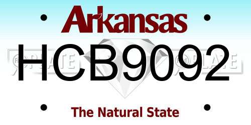 HCB9092 Arkansas License Plate