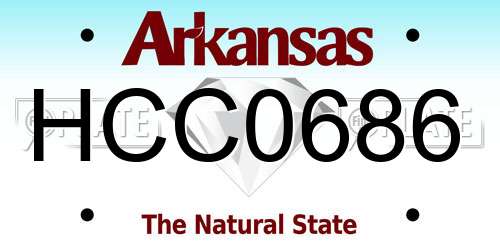HCC0686 Arkansas License Plate