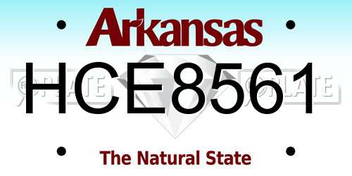 HCE8561 Arkansas License Plate