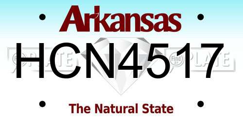 HCN4517 Arkansas License Plate