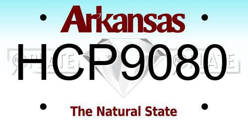 HCP9080 Arkansas License Plate
