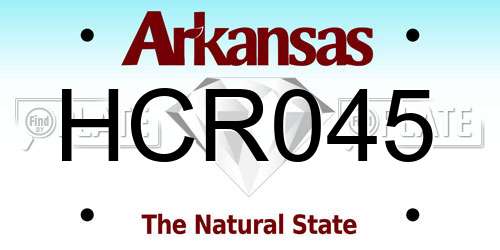 HCR045 Arkansas License Plate