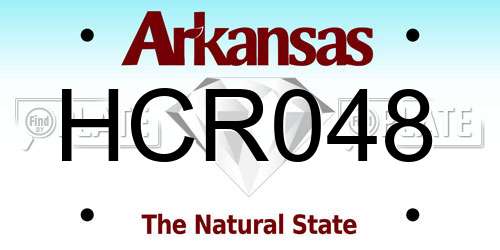 HCR048 Arkansas License Plate