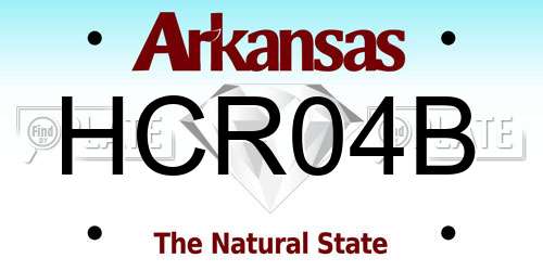 HCR04B Arkansas License Plate