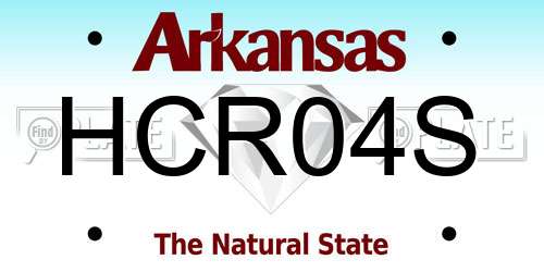 HCR04S Arkansas License Plate