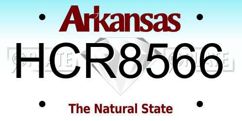 HCR8566 Arkansas License Plate