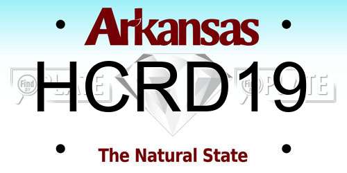 HCRD19 Arkansas License Plate