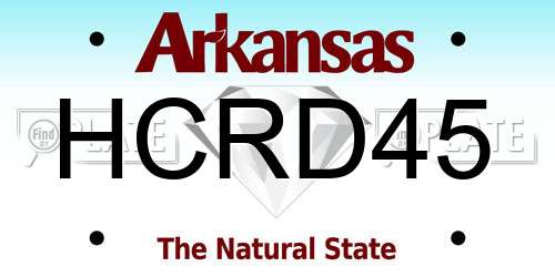 HCRD45 Arkansas License Plate