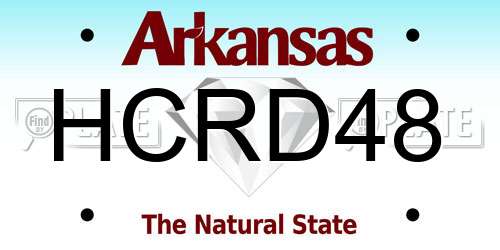 HCRD48 Arkansas License Plate