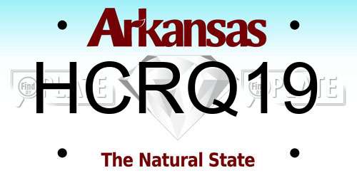 HCRQ19 Arkansas License Plate