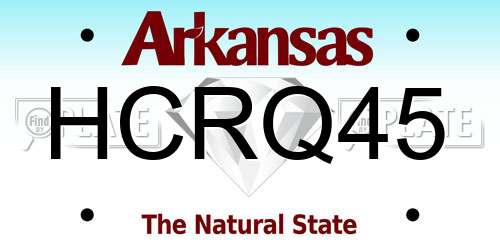 HCRQ45 Arkansas License Plate