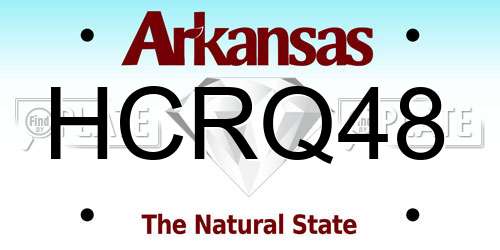 HCRQ48 Arkansas License Plate