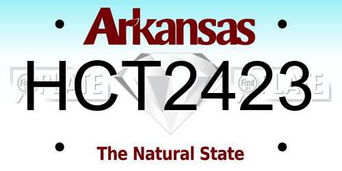 HCT2423 Arkansas License Plate