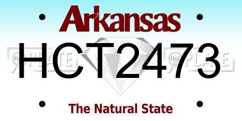 HCT2473 Arkansas License Plate