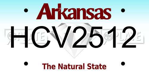 HCV2512 Arkansas License Plate
