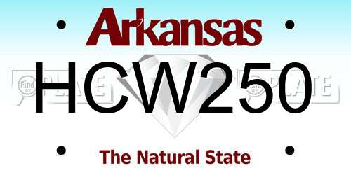 HCW250 Arkansas License Plate