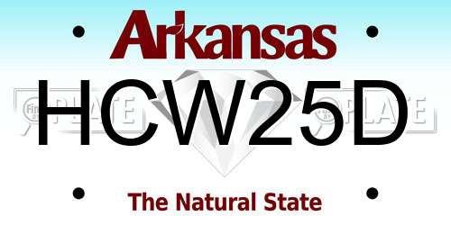 HCW25D Arkansas License Plate