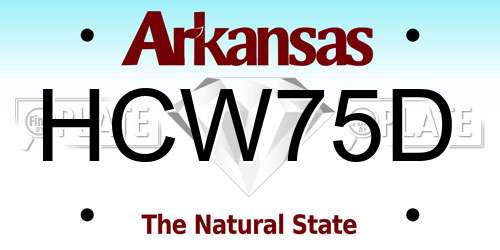 HCW75D Arkansas License Plate