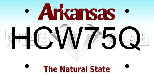 HCW75Q Arkansas License Plate