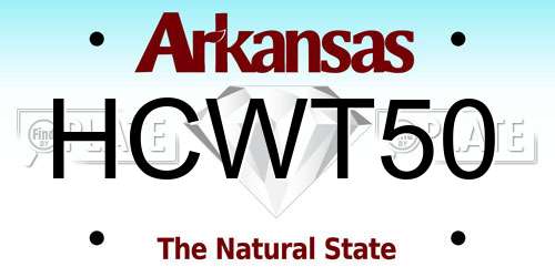 HCWT50 Arkansas License Plate
