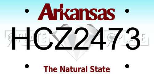 HCZ2473 Arkansas License Plate