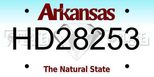 HD28253 Arkansas License Plate