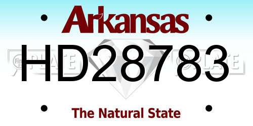 HD28783 Arkansas License Plate