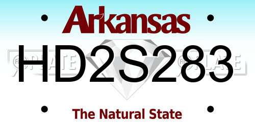 HD2S283 Arkansas License Plate